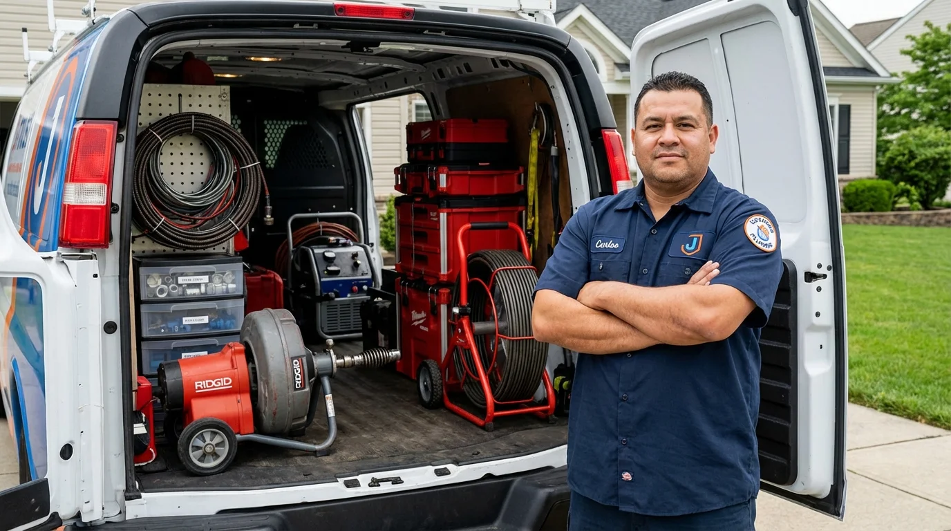 Professional drain cleaning equipment and Johns Plumbing LLC plumber in Mission